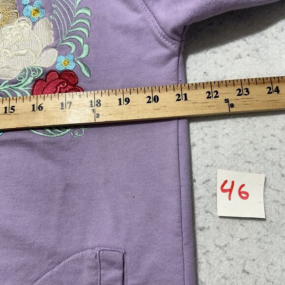 CW Classics Women's Large Snap Button Grandma Cardigan Sweater Lavender Floral - Picture 7 of 11